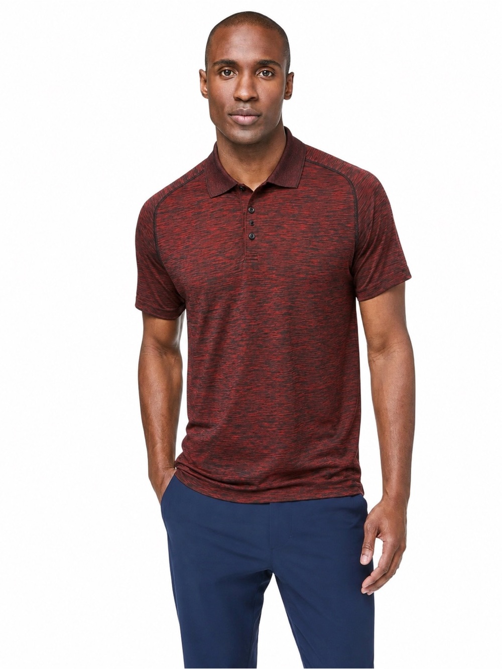 Lululemon Metal Vent Tech Polo in Heather Maroon Size Large